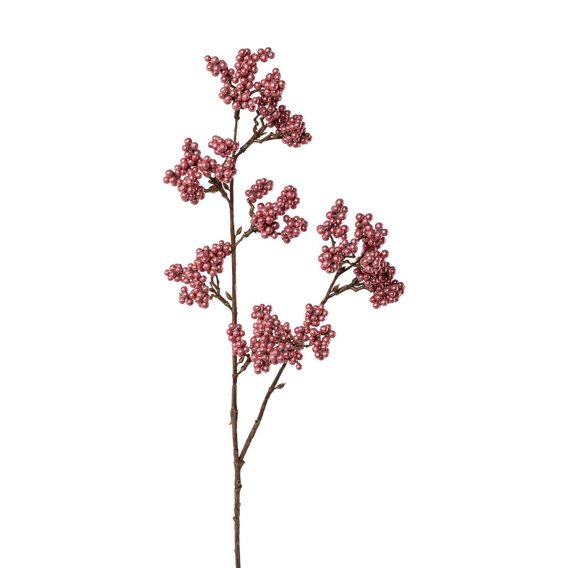 Dekor Gally Berry - Sötét rózsaszín, Műanyag (73cm)
