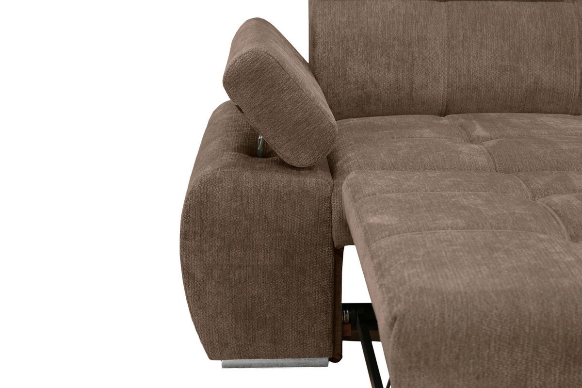 Kutna Garnitura Vegas - srebrne boje/smeđa, Design, drvo/tekstil (294/173cm) - Modern Living