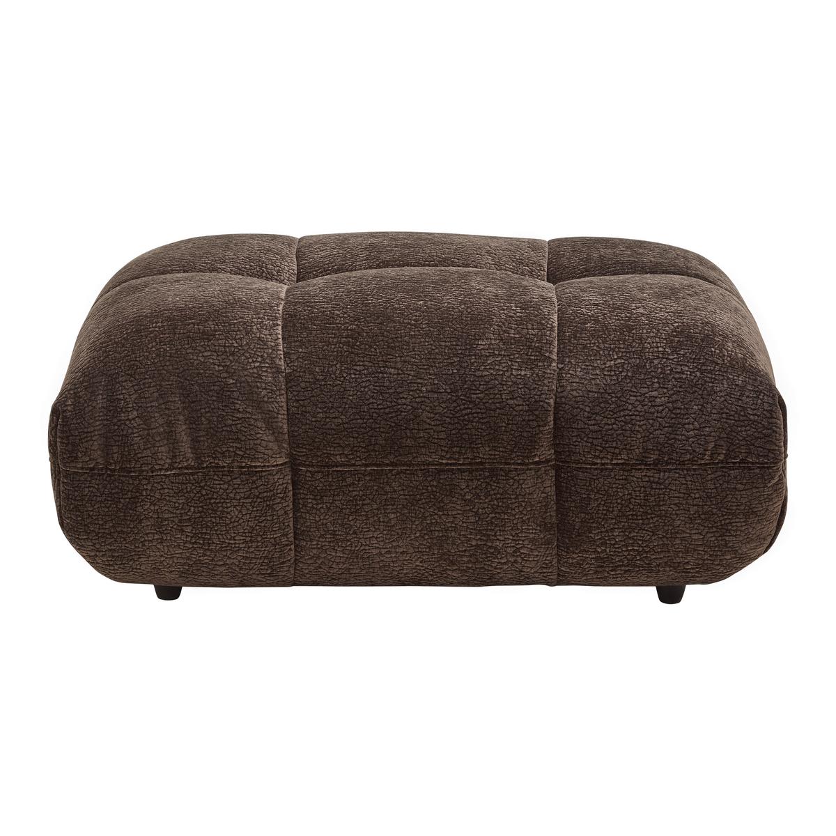 Hocker Carlos Dunkelbraun - Dunkelbraun/Schwarz, Trend, Kunststoff/Textil (105/45/75cm) - Mömax