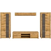 ANSAMBLU MOBILIER CAMERA DE Z JAM - stejar Wotan, Design, sticlă/material pe bază de lemn (310/159/35cm) - Modern Living