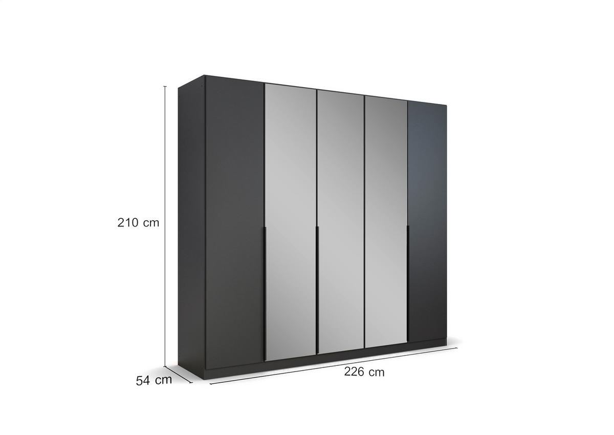 Ormar S Klasičnim Vratima Skyla - siva, Moderno, drvni materijal/metal (226/210/54cm) - Modern Living