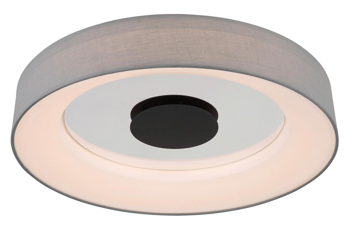 Led Svjetiljka Stropna 48372-30 - bijela/siva, Trend, metal/tekstil (46,8/9,8cm) - Globo