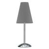 Tischleuchte Richard Grigio Grau/Chrom max. 22 Watt - Chromfarben/Grau, KONVENTIONELL, Textil/Metall (20/54cm)