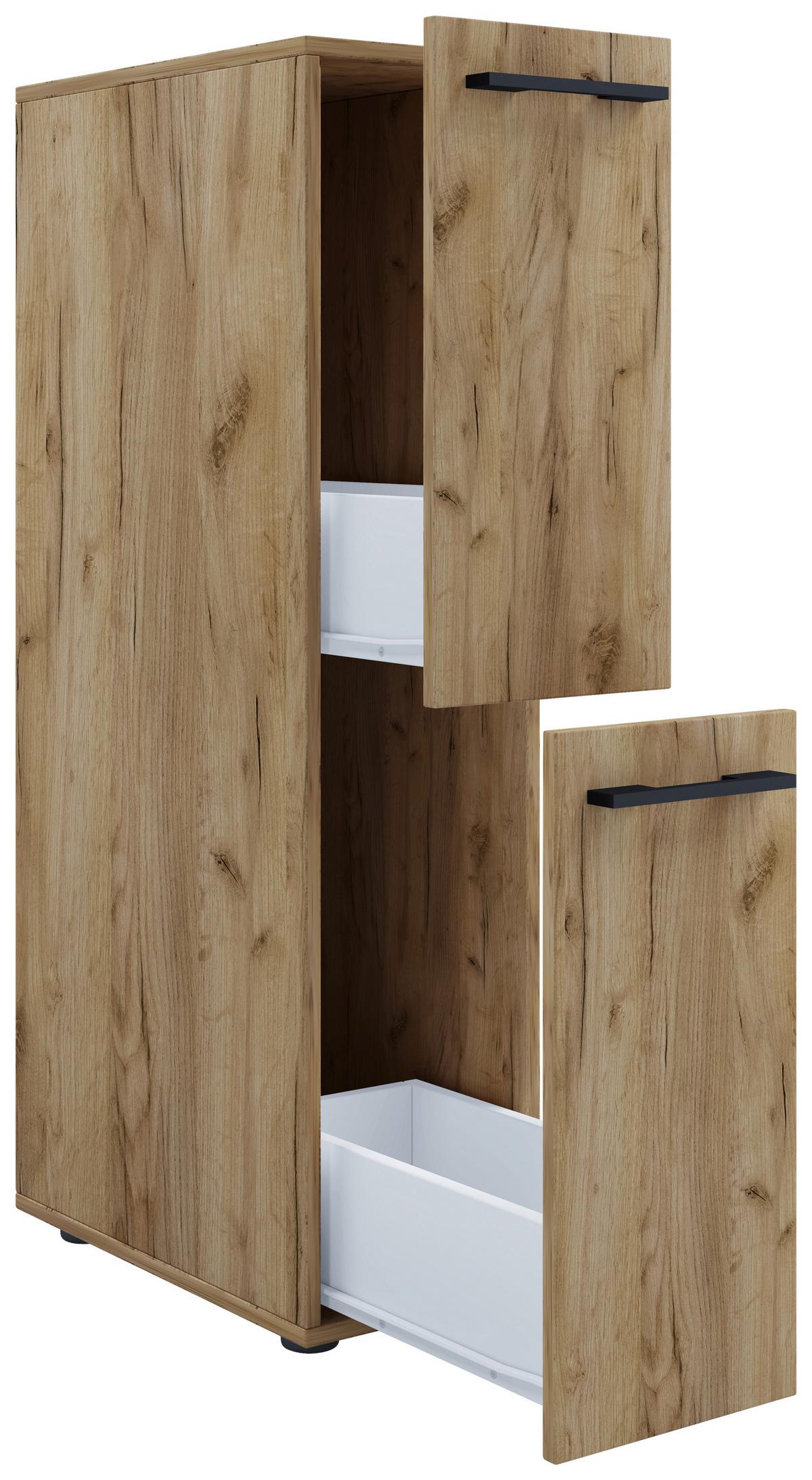 MIDISCHRANK SADILO L - Honigeiche/Anthrazit, Modern, Holzwerkstoff/Kunststoff (25/110/50cm) - MID.YOU
