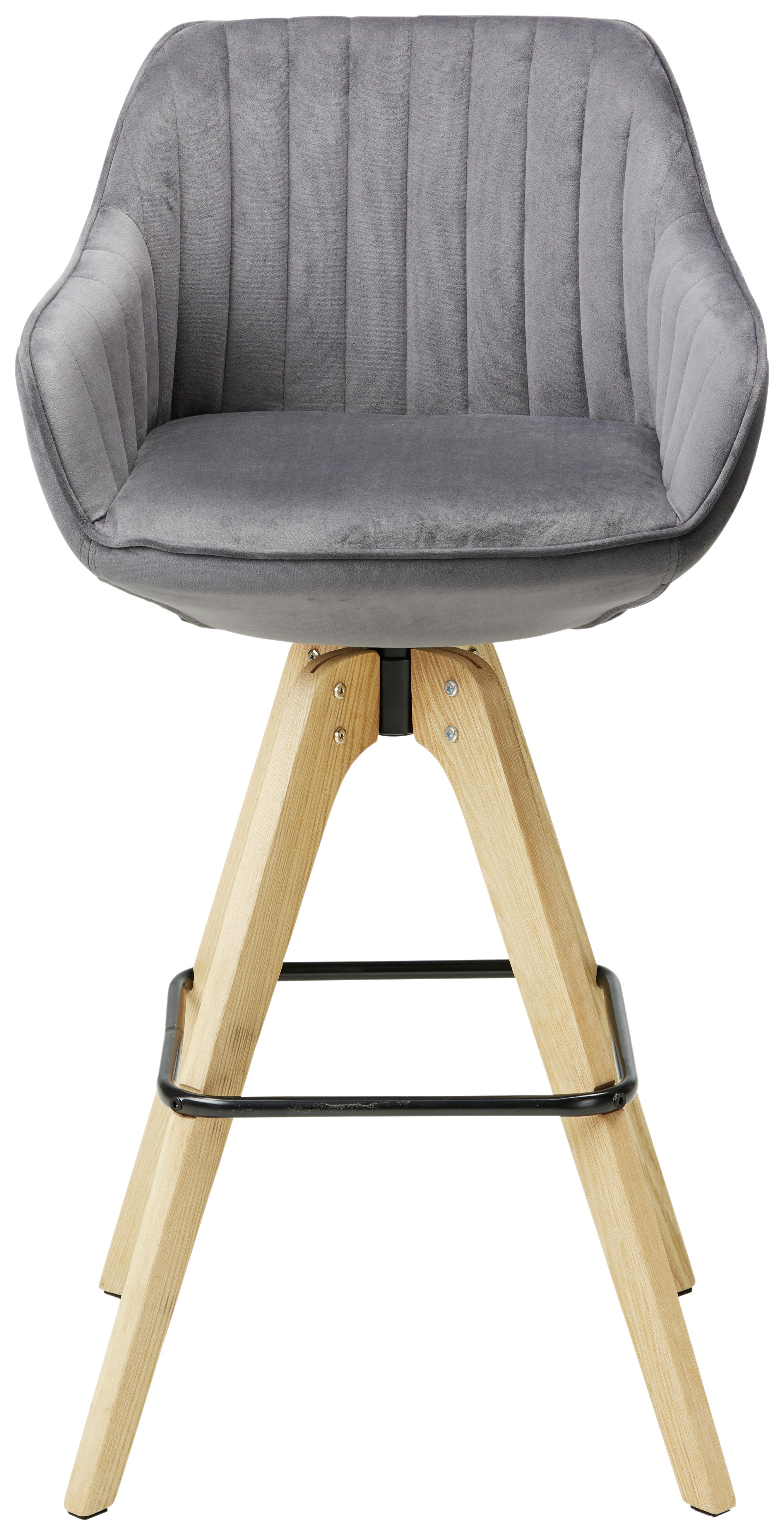 Barska Stolica Chill - tamno siva/prirodne boje, Modern, drvo/tekstil (55/106/78/56cm) - Premium Living