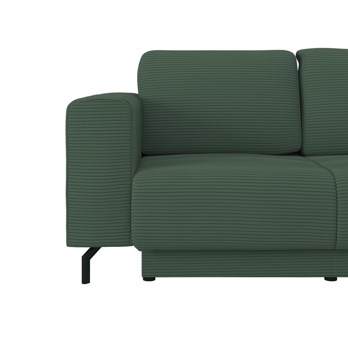 Colțar VENI - verde închis, Modern, textil (272/210cm) - Modern Living