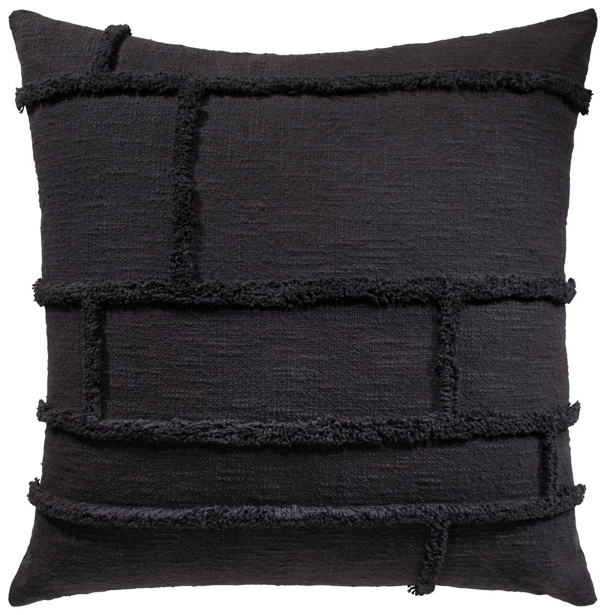 Díszpárna Brigg - fekete, Modern, textil (45/45cm) - Premium Living