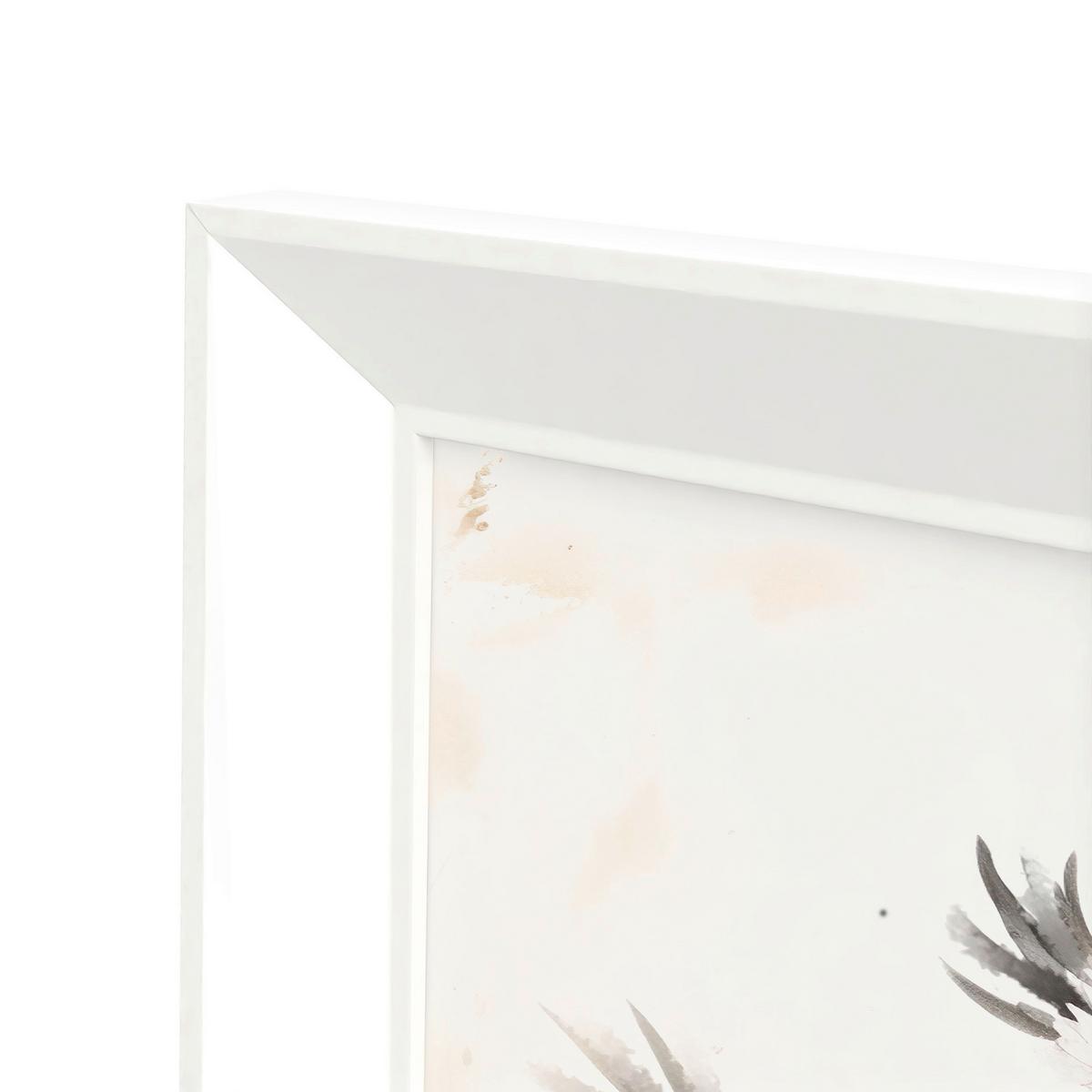 Druckgrafik Cranes Weiß/Beige ca. 75x56cm - Beige/Weiß, Basics, Holz/Papier (75/56/3cm)