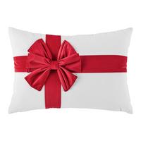 Zierkissen Noel Rot/Weiß ca. 35x50cm - Rot/Weiß, Textil (35/50cm) - Mömax