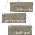Dekoschild Ellen in Grau Aus Beton - Grau, LIFESTYLE, Stein (1,5/15/6cm)