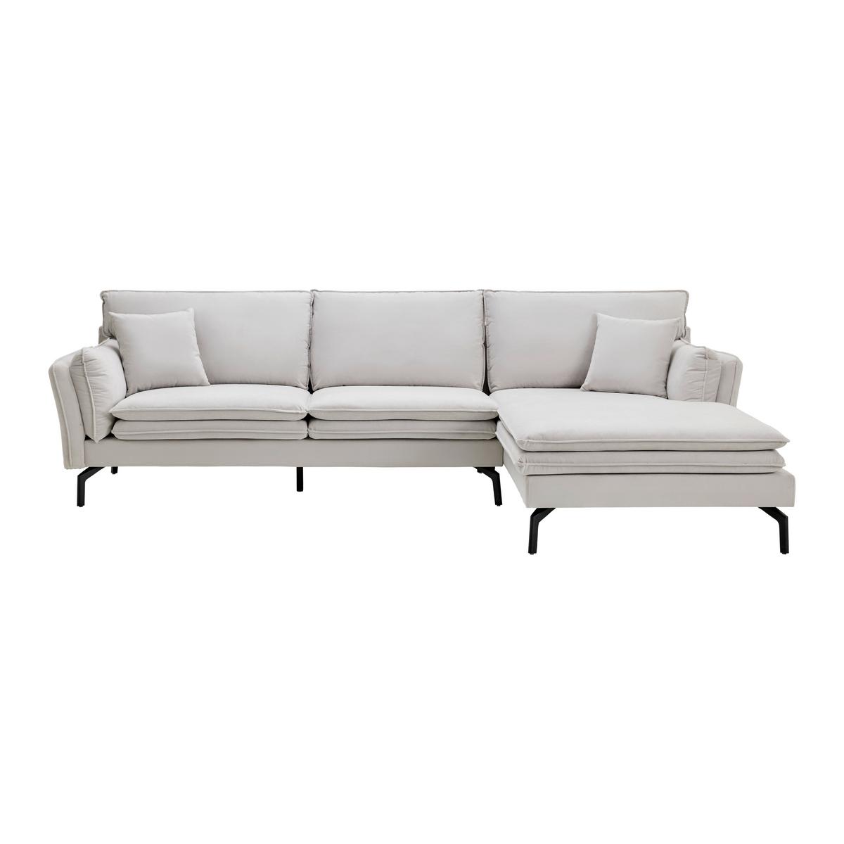 Sarokkanapé Lani - világosszürke, Modern, textil/fa (296/86/89-170cm) - Bessagi Home