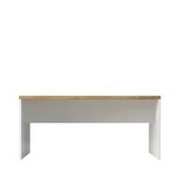 Schreibtisch Easy Office Eichefarben/Weiß Hochglanz - Eichefarben/Weiß Hochglanz, MODERN, Holzwerkstoff (160/75/68cm) - Mömax