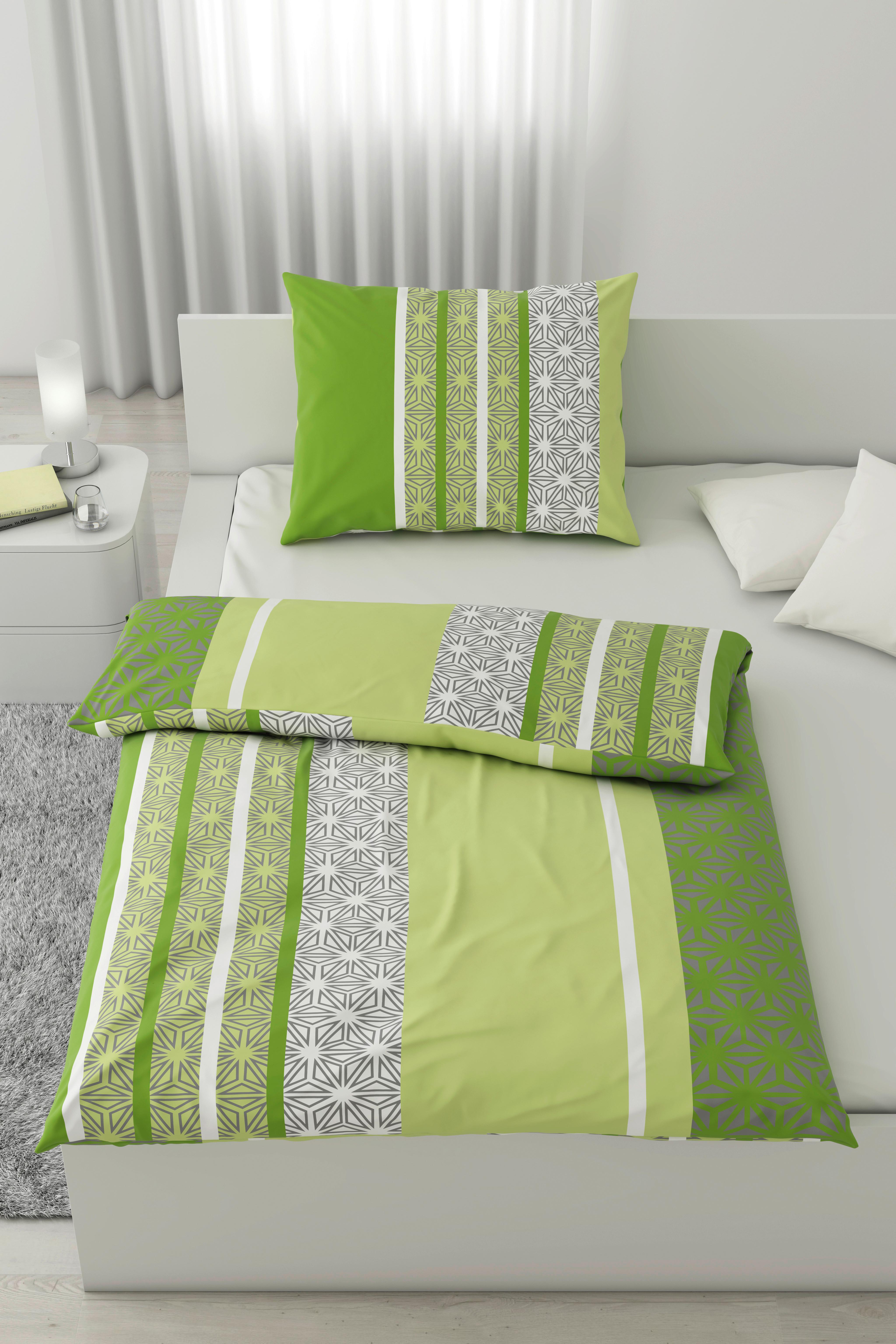Posteljina Sara 140x200/60x80cm - zelena, tekstil (140/200cm) - Based
