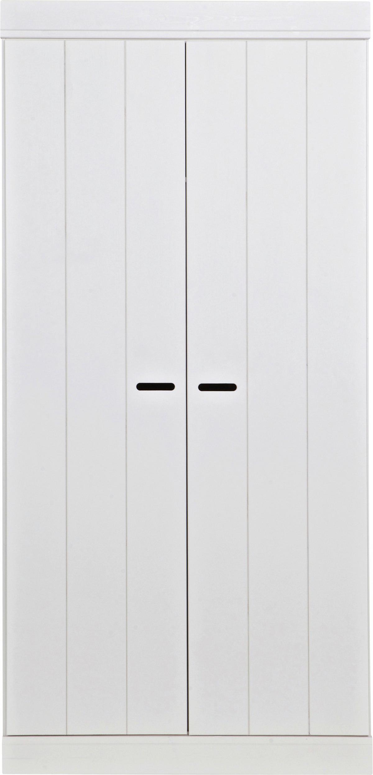 Drehtürenschrank Connect Weiß - Weiß, Design, Holz/Holzwerkstoff (94/195/53cm) - Livetastic