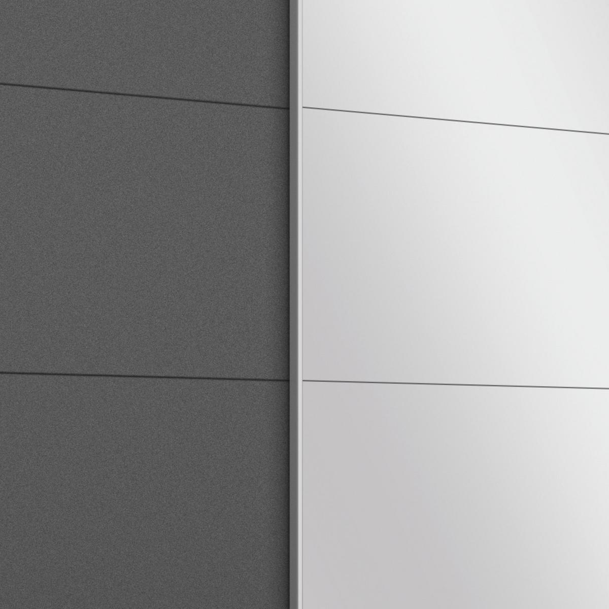 Ormar S Kliznim Vratima Belluno - siva/boje aluminija, Moderno, drvni materijal/metal (226/230/62cm) - Modern Living