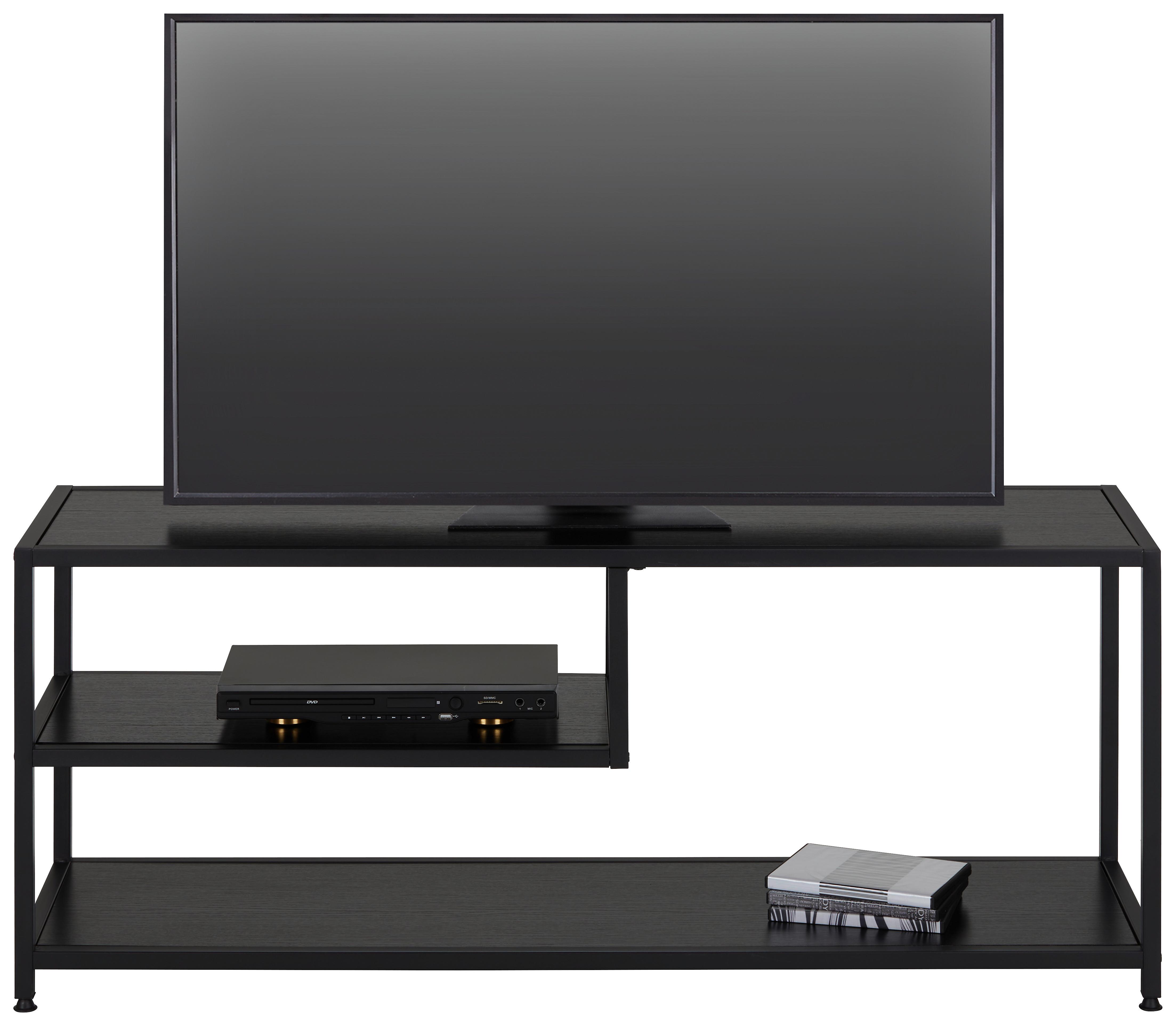 Lowboard in Schwarz - Schwarz, MODERN, Wellpappe/Metall (120/50/33cm) - Modern Living