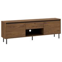 Tv Komoda Revillo - boje oraha/crna, Basics, drvni materijal/metal (177/61/40cm) - Modern Living