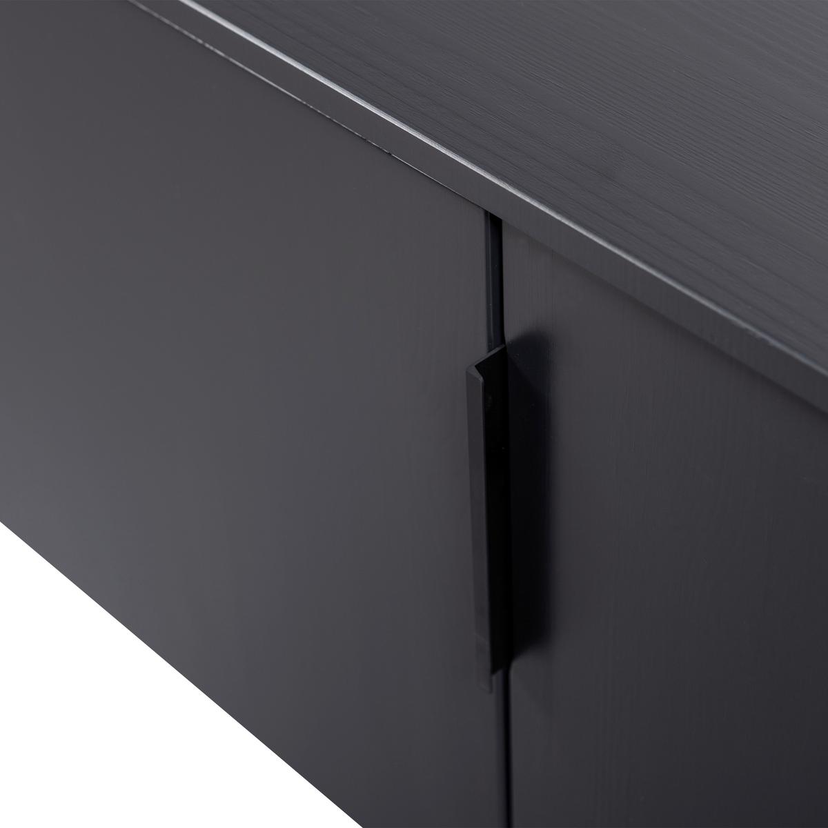 LOWBOARD Gunnar Schwarz B: 200cm - Schwarz, Design, Holz/Metall (200/56/44cm) - Livetastic