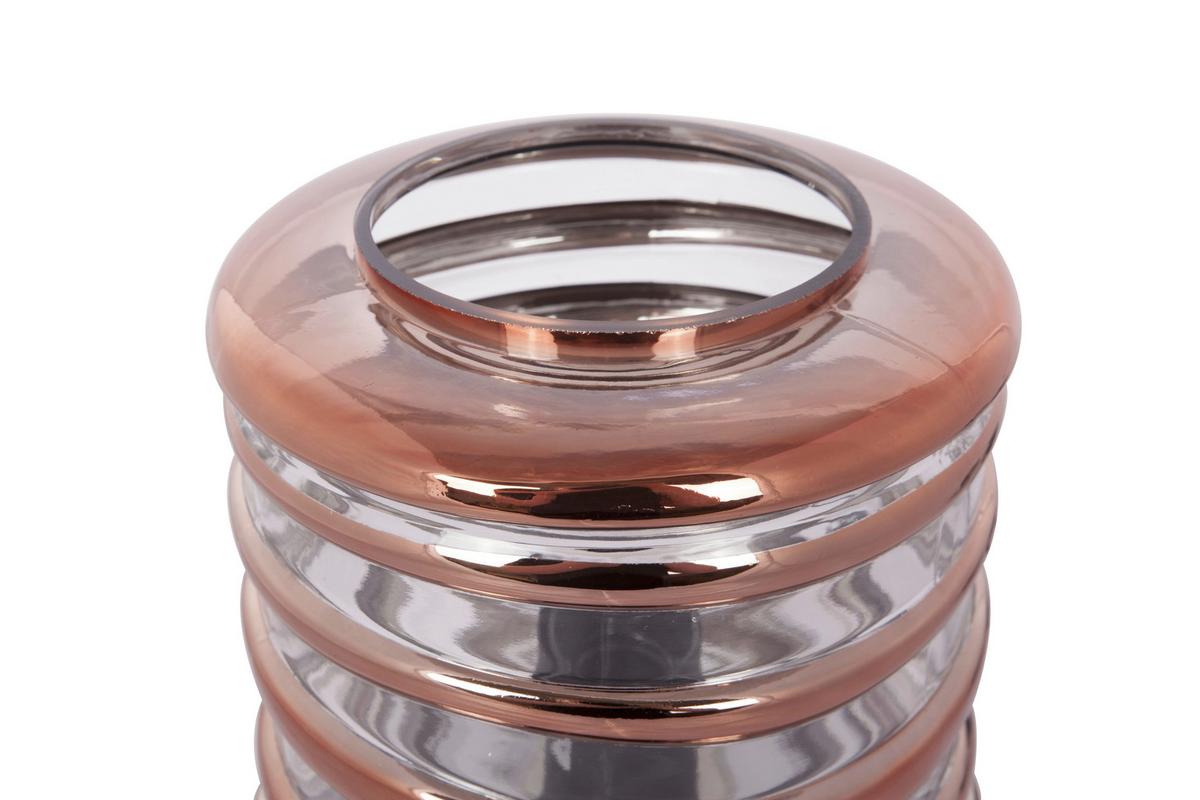 Tischleuchte Aladin 700 Champagner / Kupfer - Champagner/Kupferfarben, Basics, Glas/Metall (20/20/21cm) - Kayoom