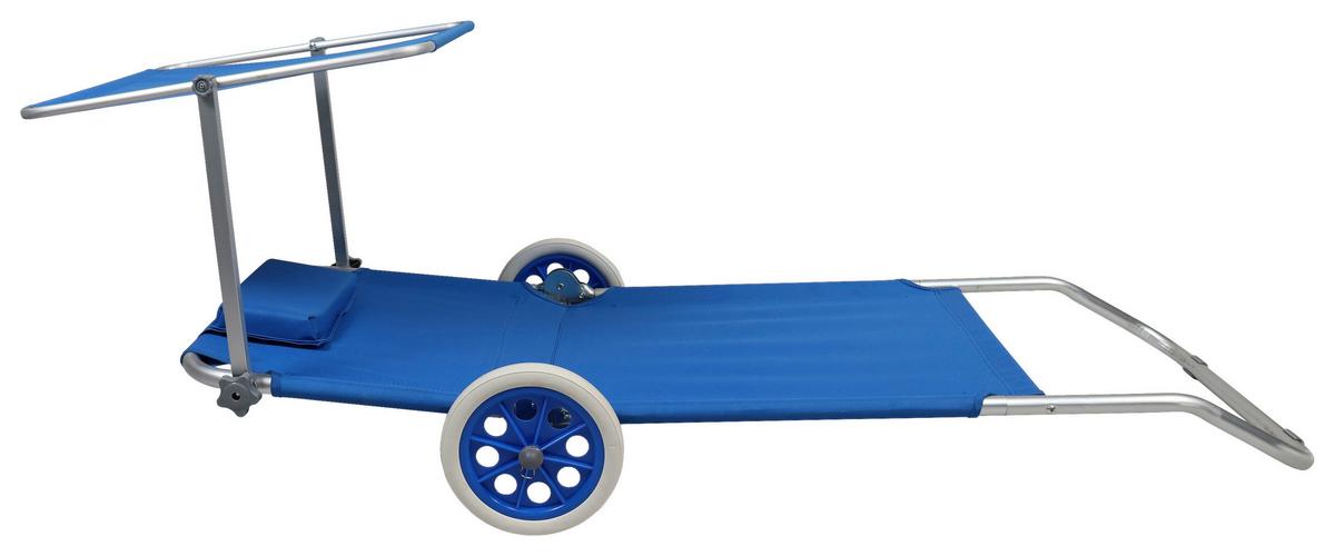 Vrtni Ležalnik Bindox, Modra - modra, Basics, kovina/tekstil (165/16/65cm) - Gardenson