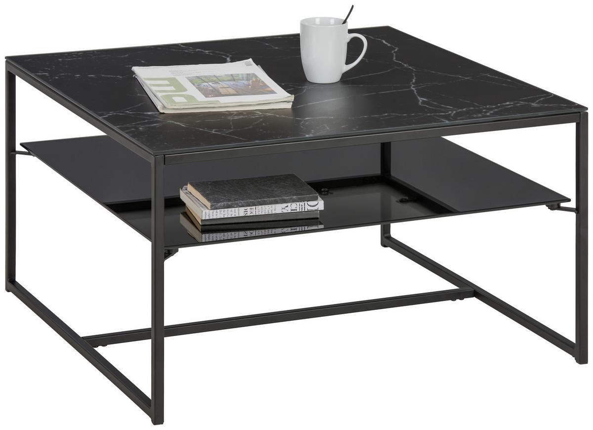 Couchtisch in Schwarz - Schwarz, Modern, Glas/Metall (75/43/75cm) - Mömax