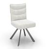 Stuhl Fina Beige Cord Drehbar Gepolstert - Dunkelgrau/Beige, MODERN, Holz/Textil (49/91/64cm) - Bessagi Home