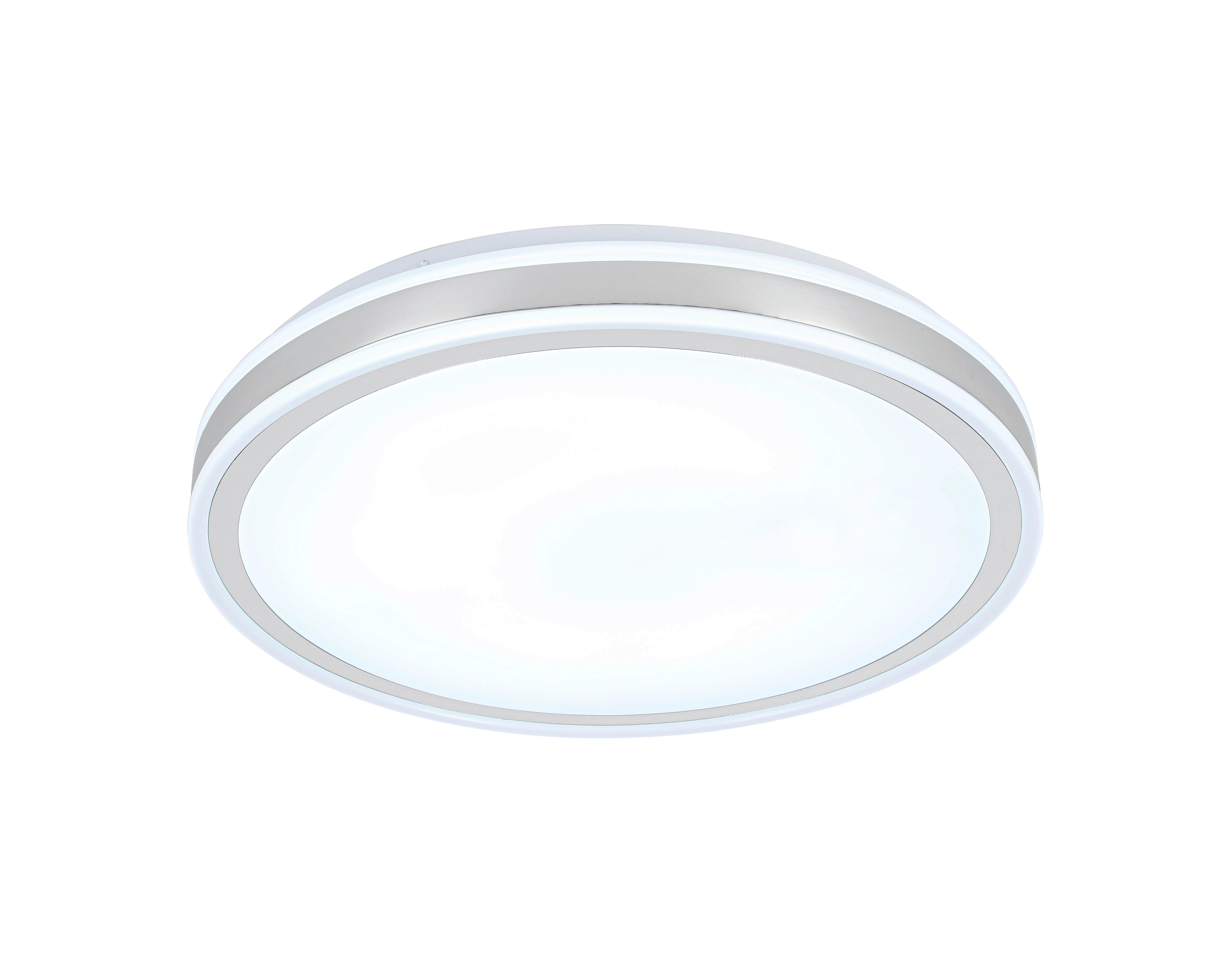 LED-TAKLAMPA FARBI - vit/kromfärg, Modern, metall/plast (38/6cm) - Mömax