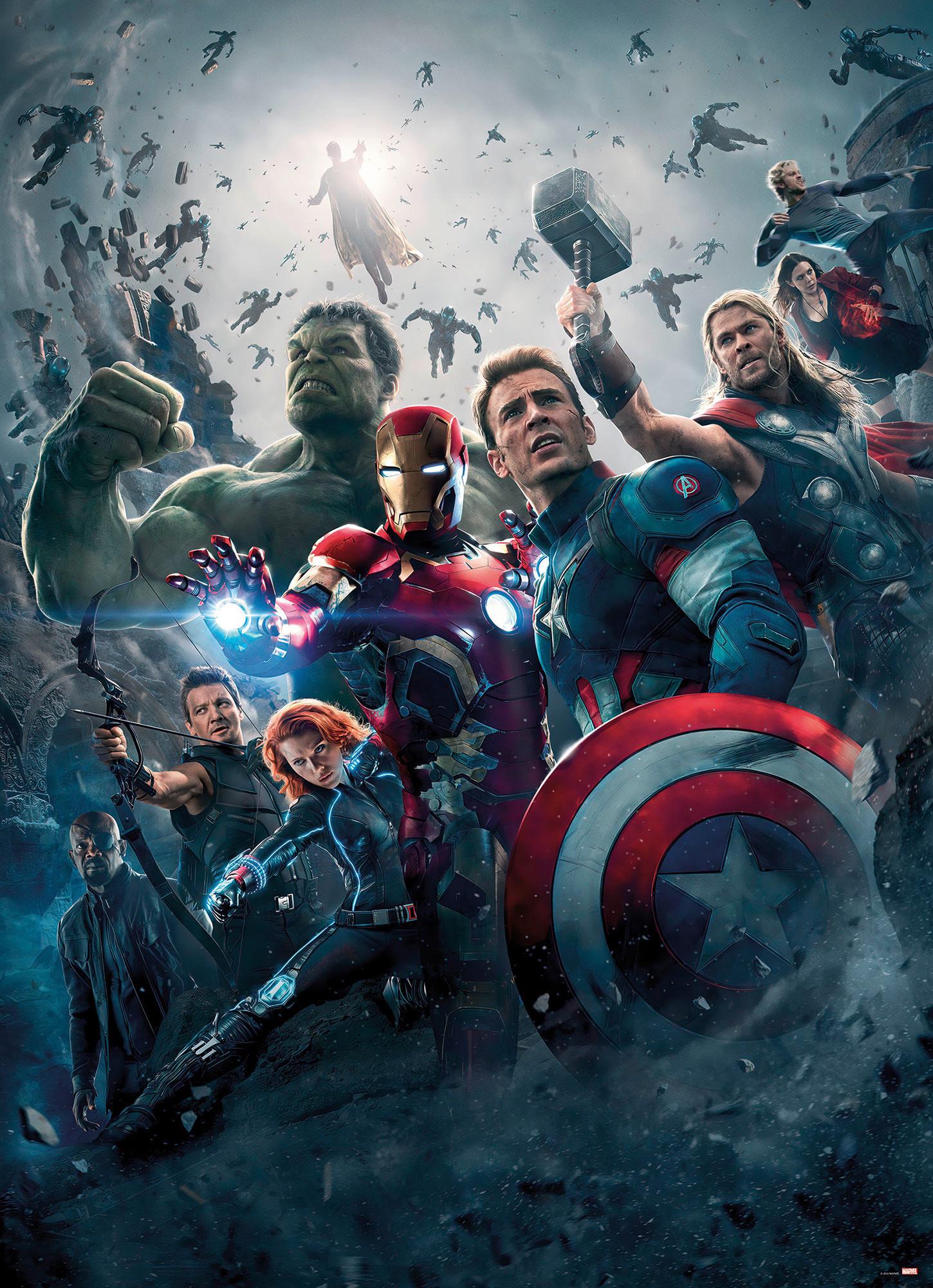 Fototapete Avengers Age of Ultron Poster ca. 184x254cm - Multicolor, Basics (184/254cm) - Komar