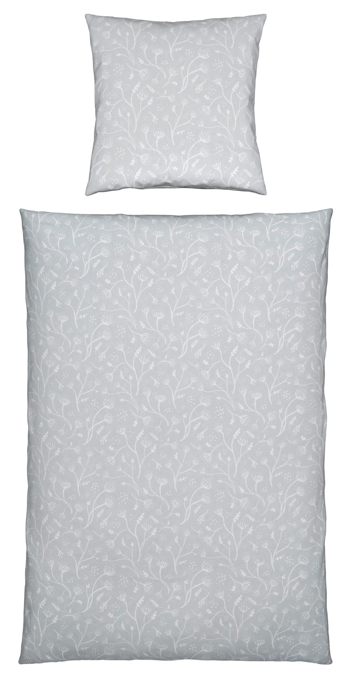 POŚCIEL FRIDA - jasnoszary, Konventionell, tkanina (135/200cm) - Modern Living