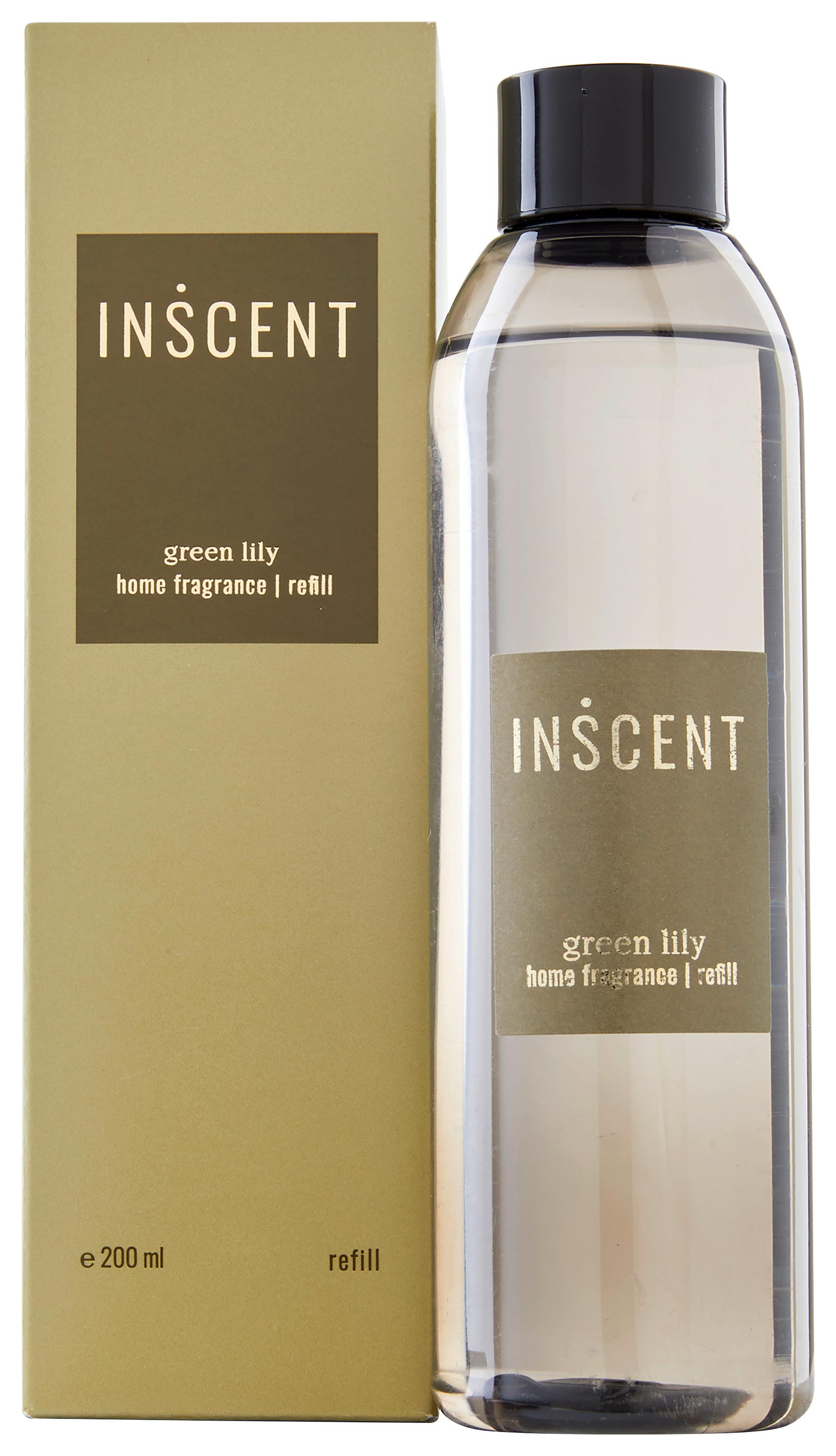 Raumduft-Nachfüllung Green Lily ca. 200ml - Klar/Dunkelgrün, Design, Kunststoff (200ml) - Inscent
