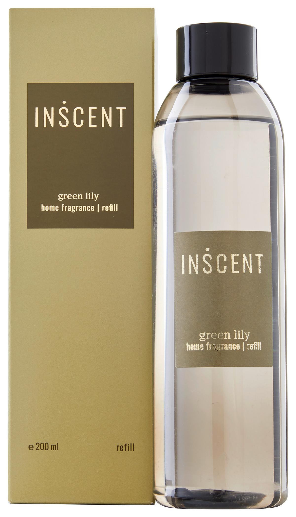 Raumduft-Nachfüllung Green Lily ca. 200ml - Klar/Dunkelgrün, Design, Kunststoff (200ml) - Inscent