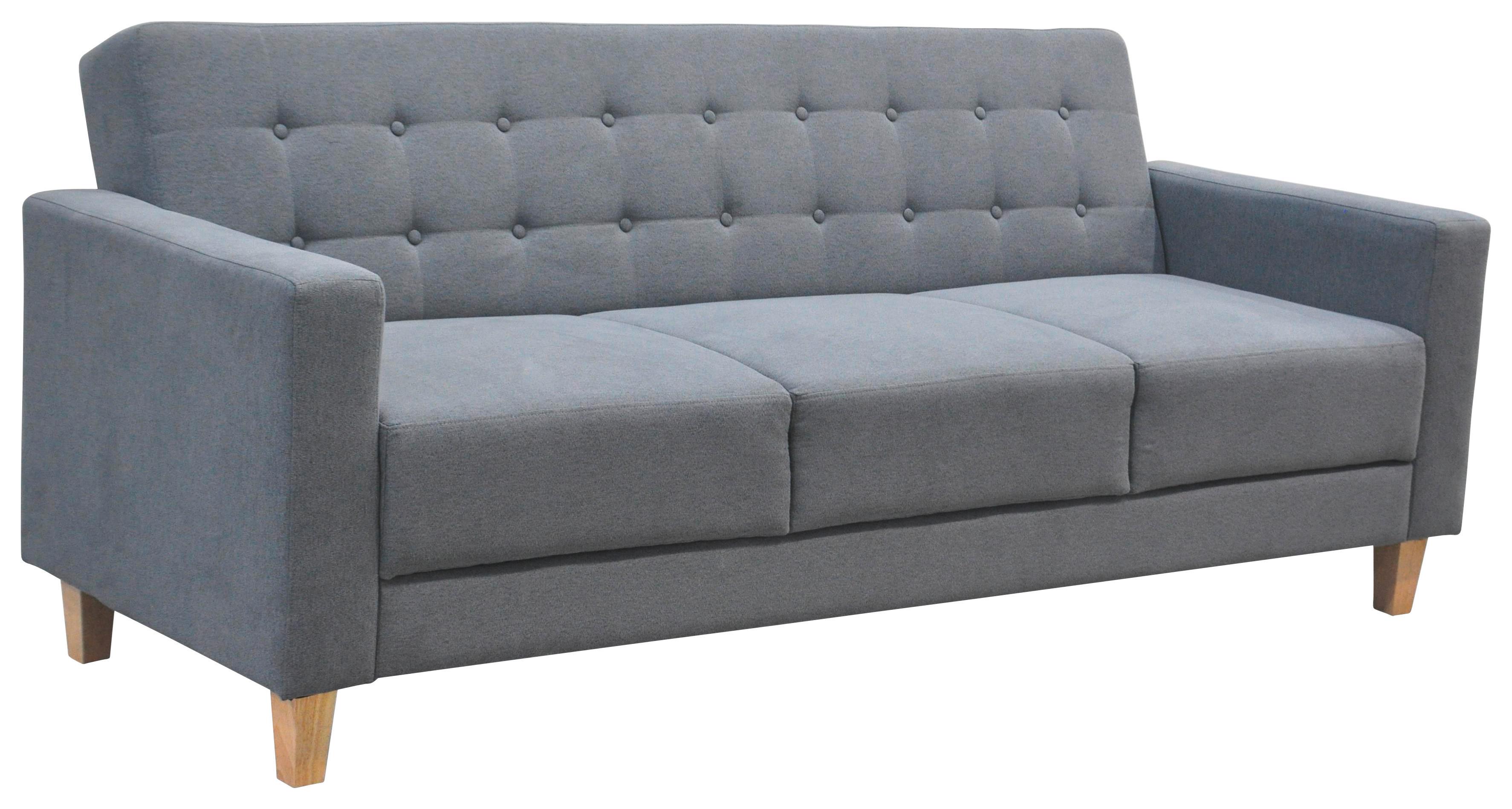 Zofa Levi, Siva, Ležišče - siva/naravne barve, Moderno, tekstil/les (208/85/88cm)