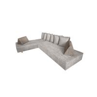 Boxspring Kanapéágy Bloom - krémszínű/barna, Modern, műanyag/faalapú anyag (215/79/292cm)