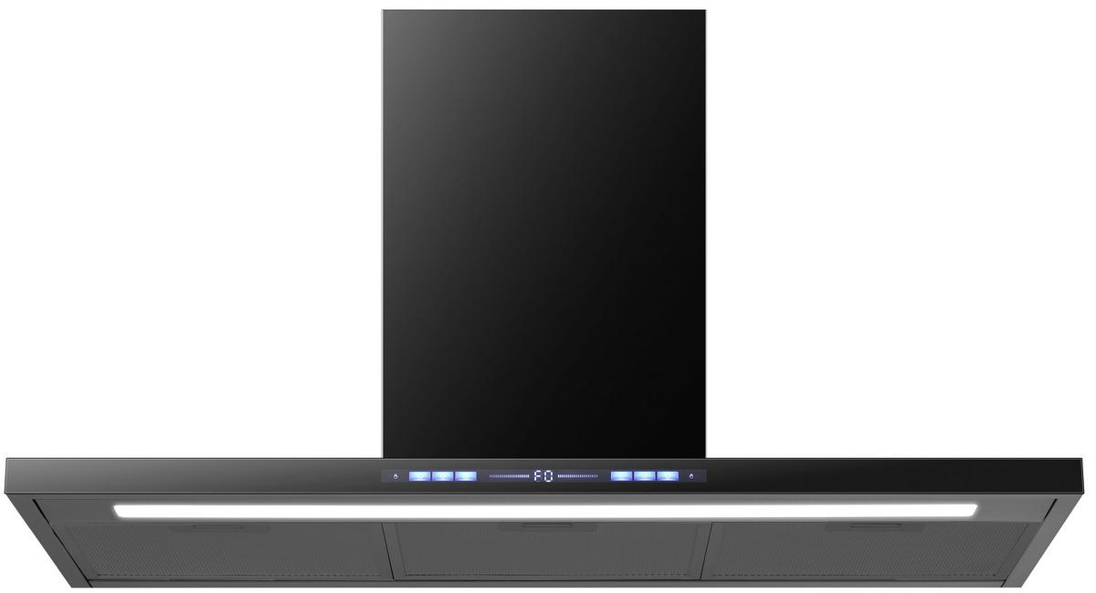 Dunstabzugshaube WT3-90 Schwarz - Schwarz, Basics, Metall (89,8/101,50/41cm) - PKM