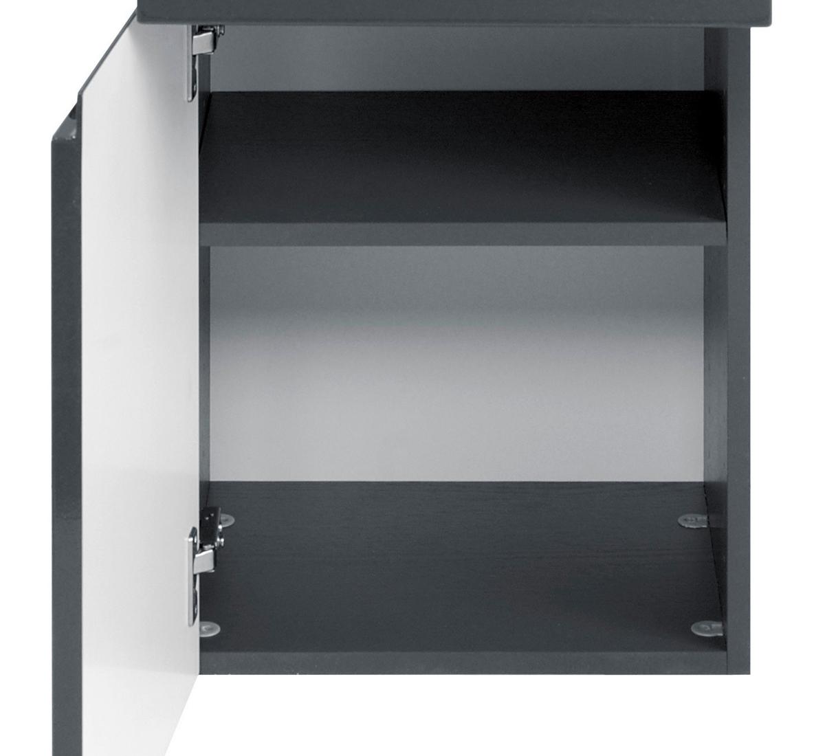 Midischrank in Grau 'Cardiff' - Graphitfarben, Design, Holzwerkstoff (40/130/35cm) - Held
