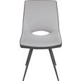 Stuhl in Grau - Dunkelgrau/Schwarz, MODERN, Textil/Metall (64,5/86/47cm) - MODERN LIVING