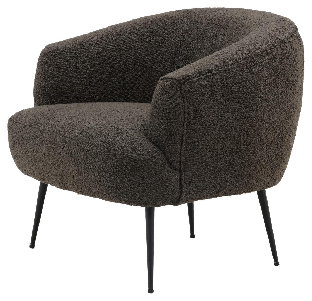 SESSEL DERRY - Schwarz, Design, Textil/Metall (70/68,5/79cm) - Livetastic