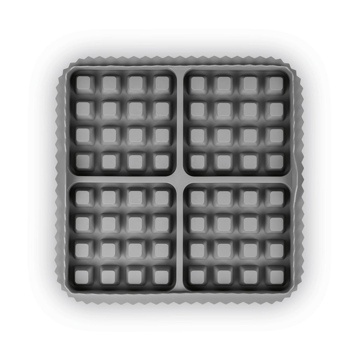 Backform Silikon LxBxH: 20,5x20,5x3 cm - Schwarz/Grau, KONVENTIONELL, Kunststoff (20,5/20,5/3cm) - GOURMETMAXX