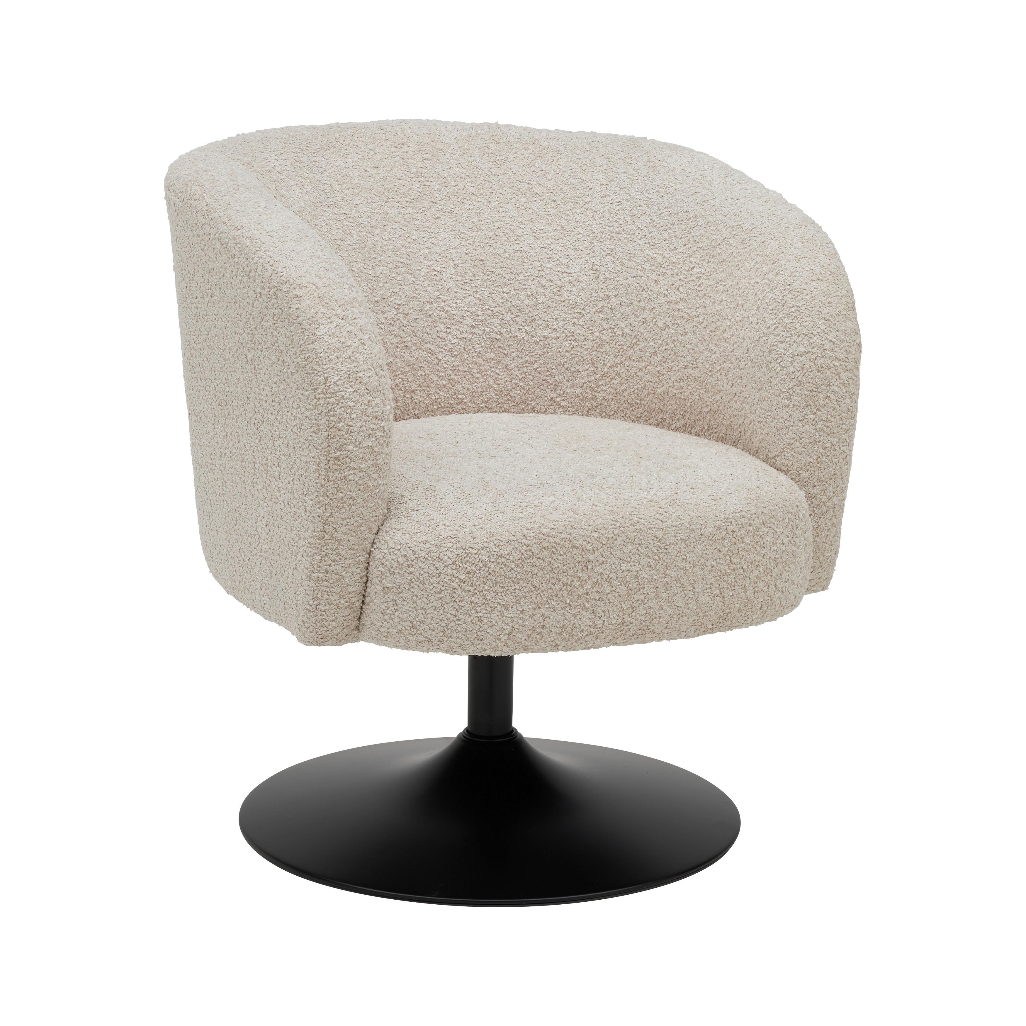 SNURRSTOL GIRO -TREND- - beige/svart, Modern, metall/textil (67/68/73cm) - Premium Living