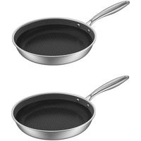 Pfannenset Aleksandra Edelstahlfarben, 2-tlg. - Edelstahlfarben, KONVENTIONELL, Metall - Mömax