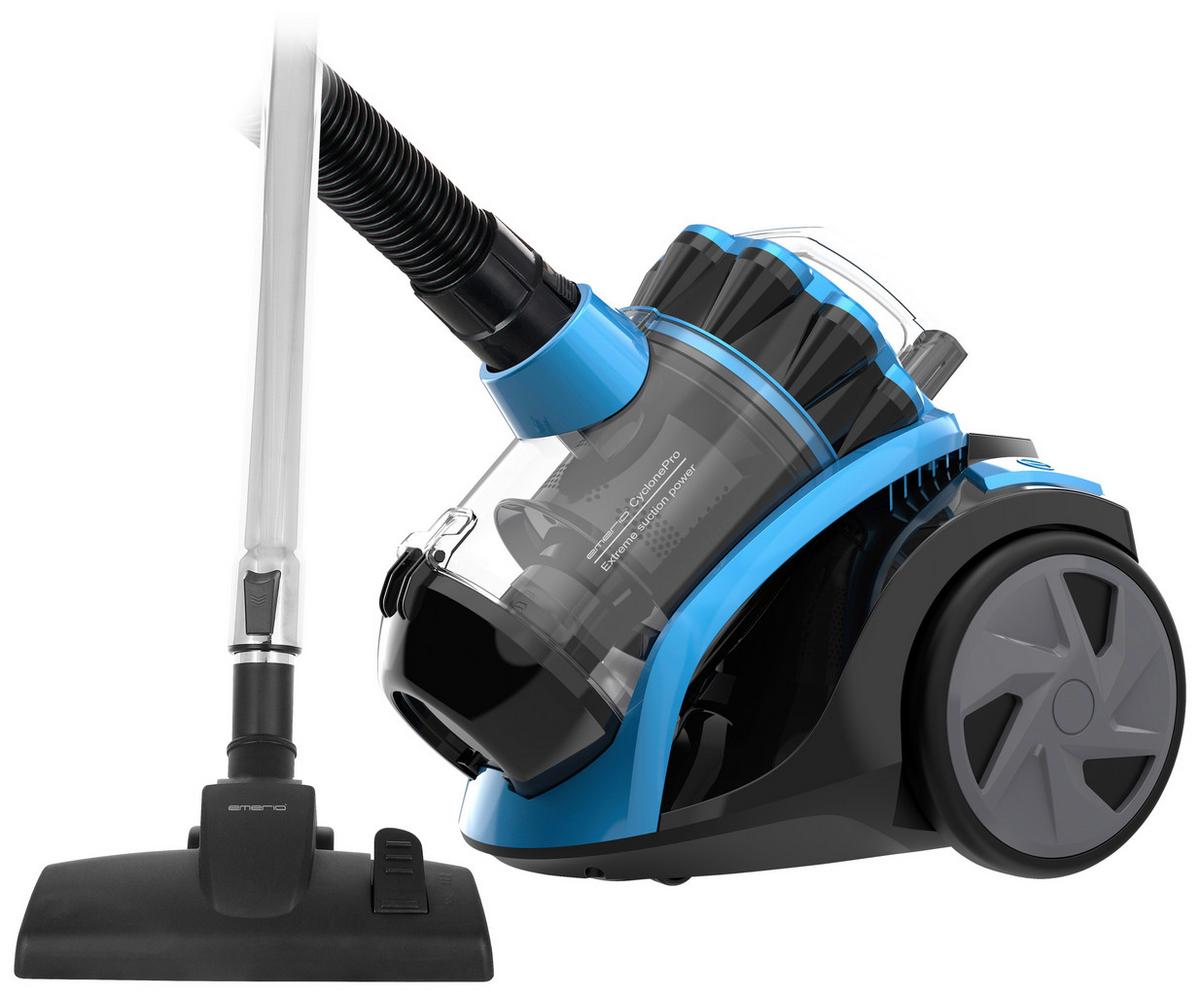 ODKURZACZ PODŁOGOWY CYCLONE VACUUM CLEANER - niebieski/czarny, Basics, tworzywo sztuczne (31,5/42/25,5cm) - EMERIO