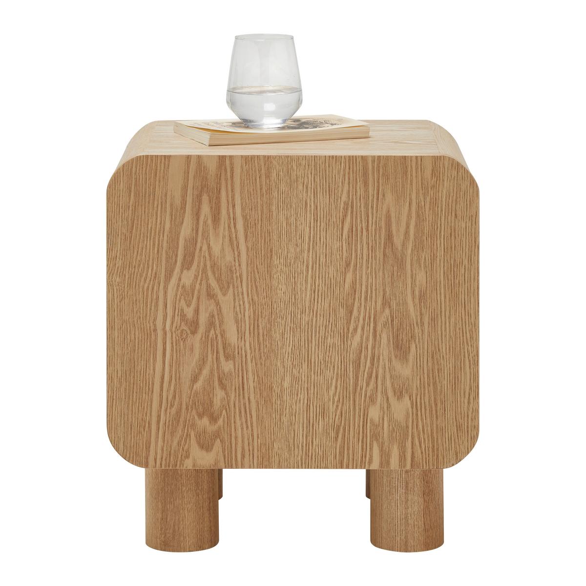 Éjjeliszekrény Alva - natúr, Modern, faalapú anyag/fa (40/45/30cm) - Premium Living
