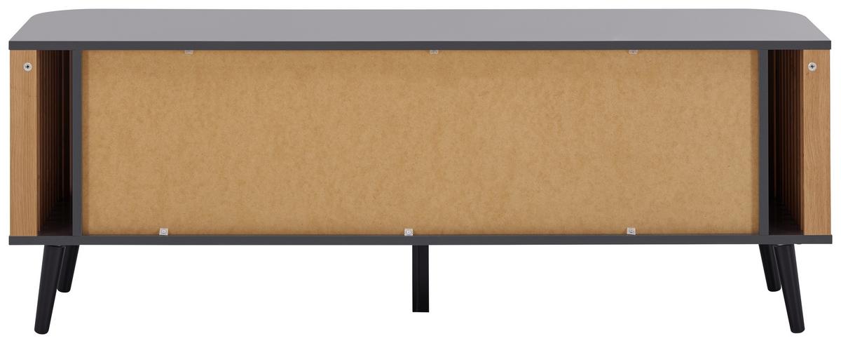 Nizka Omarica Pure, Siva - siva, Design, leseni material (138/50/40cm) - Premium Living