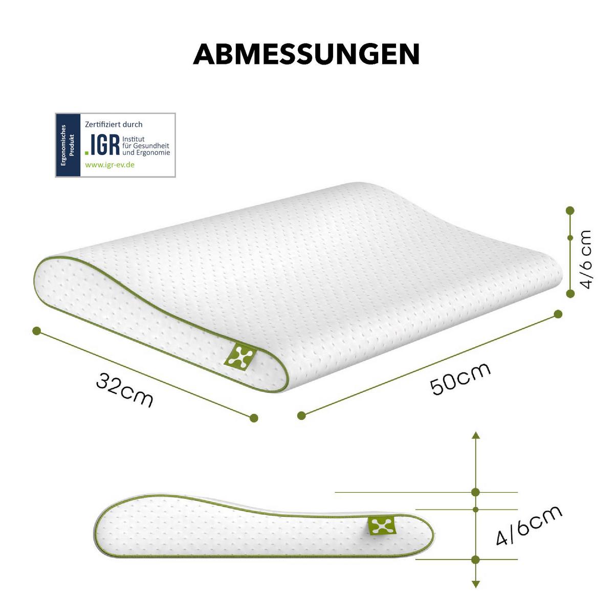 PODUSZKA POD KARK 1030080 - biały, Basics, tkanina (50/6/32cm) - Smartsleep