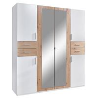 Ormar S Klasičnim Vratima Vegas - bijela/srebrne boje, Basics, drvni materijal (180/208/58cm) - Modern Living