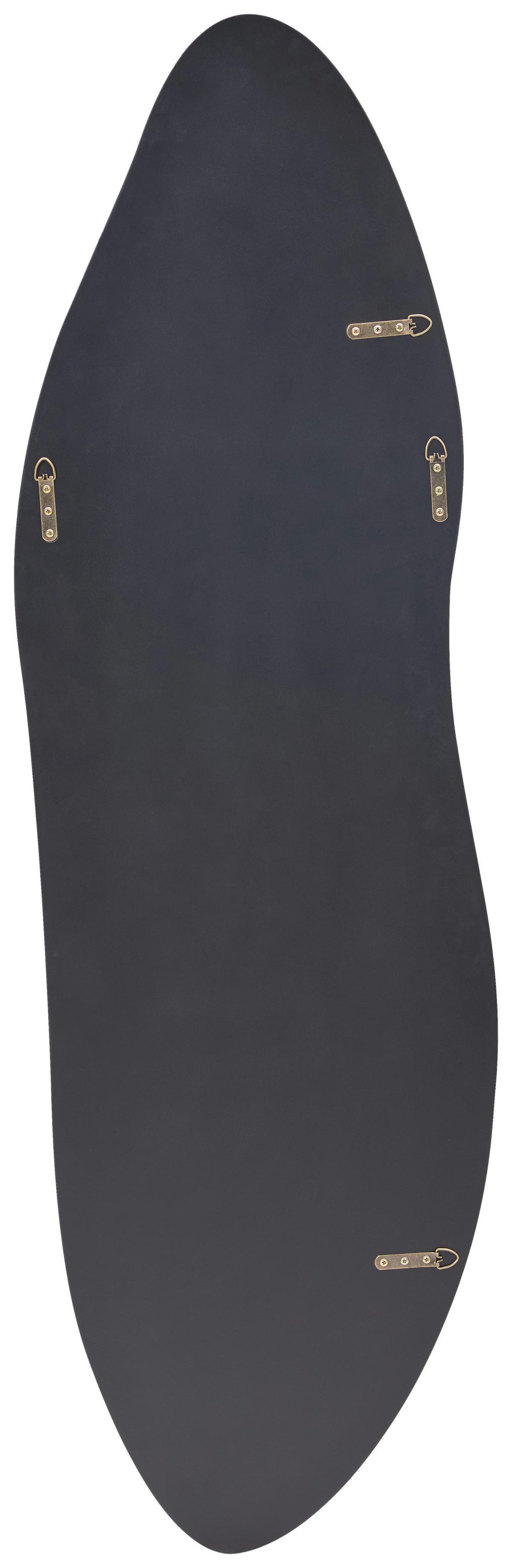 LUSTRO ŚCIENNE ALICJA - przejrzysty/czarny, Design, materiał drewnopochodny/szkło (49/160/3cm) - MID.YOU