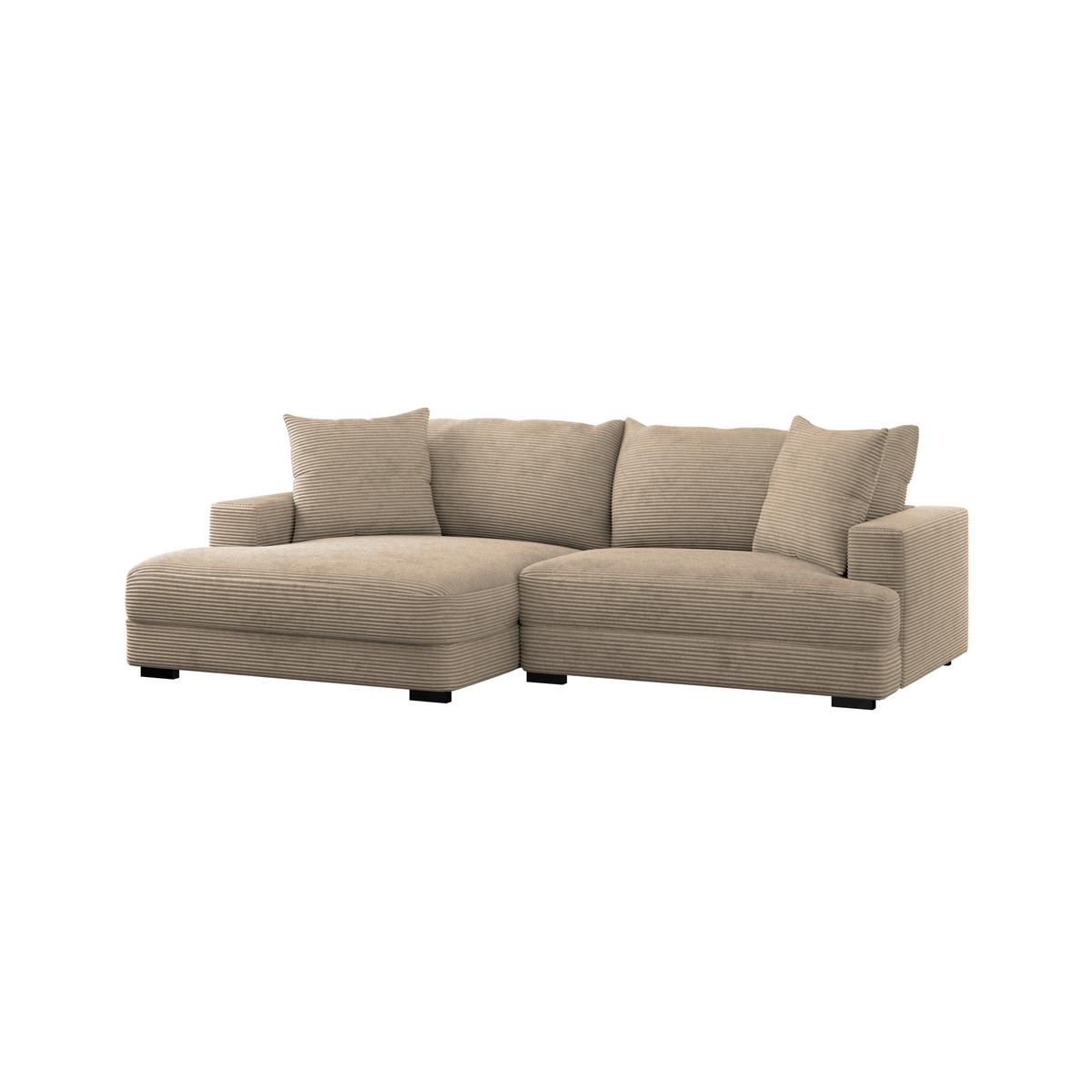 Ugaona Garnitura Pelle - crna/krem, Moderno, tekstil (180/265cm)