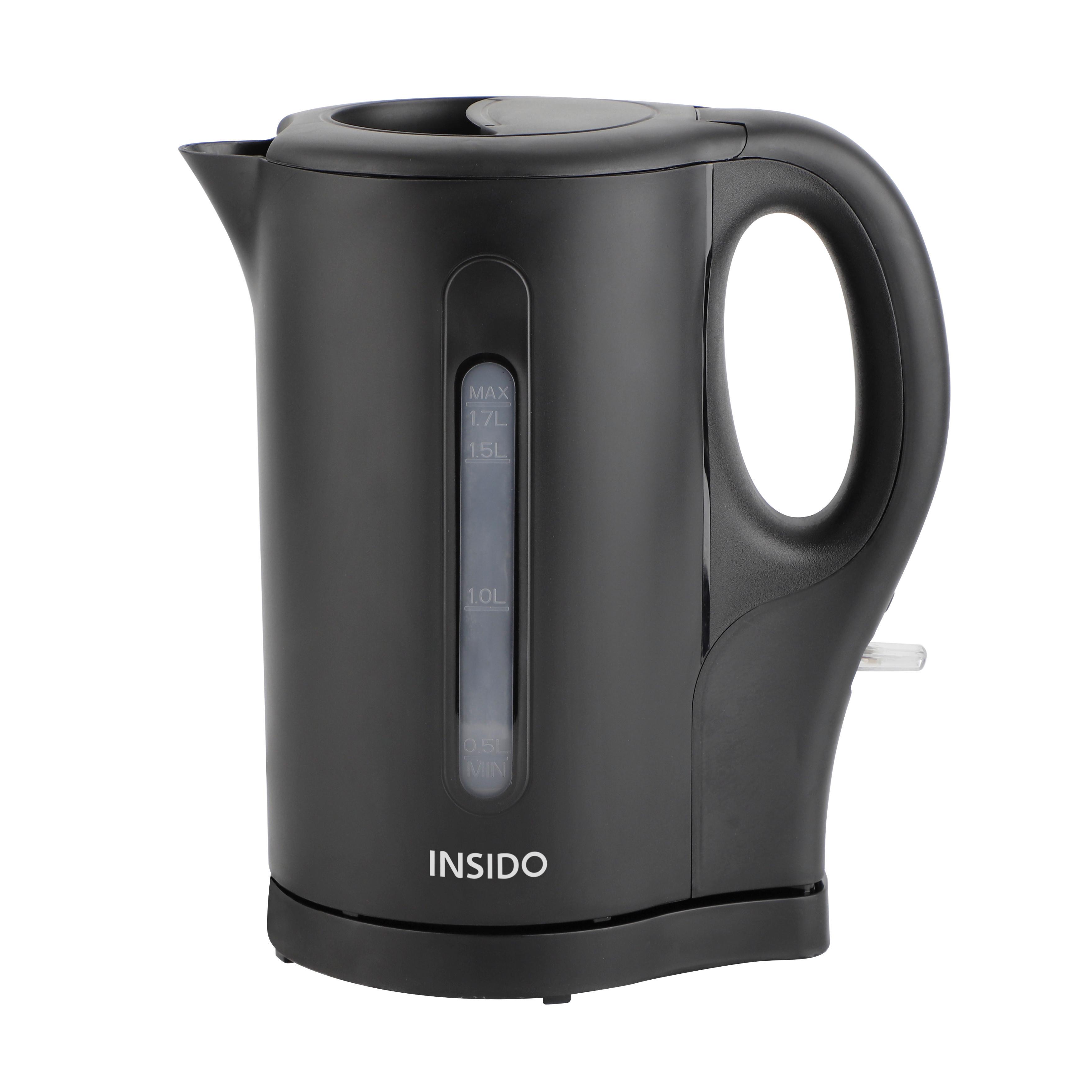 Wasserkocher Sio Schwarz max. 1850-2200 Watt - Schwarz, KONVENTIONELL, Kunststoff/Metall (21,9/23,9/13,55cm) - Insido