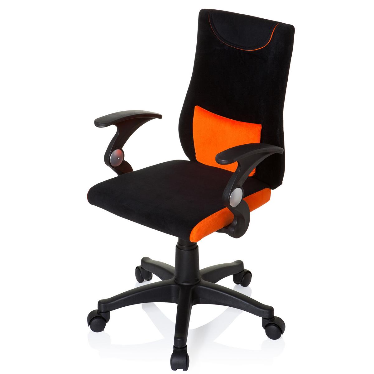 Jugenddrehstuhl Kiddy Pro Al ca. 50x87-97x40cm Orange - Schwarz/Orange, Basics, Kunststoff (50/87-97/40cm) - MID.YOU