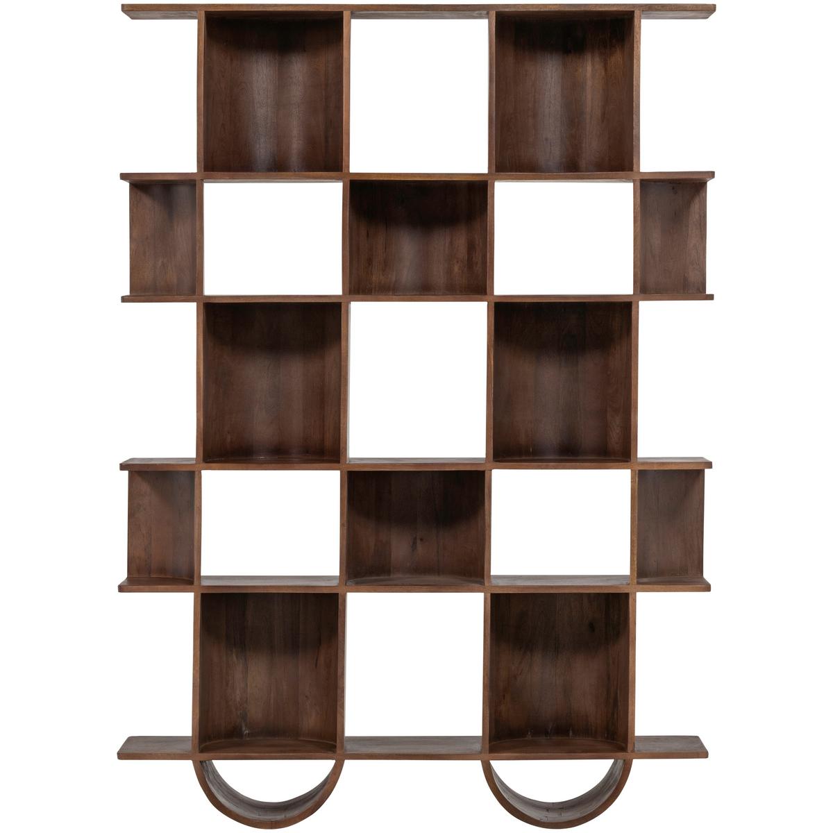 Regal Sinne Dunkelbraun - Dunkelbraun, Design, Holz (130/180/35cm) - Livetastic